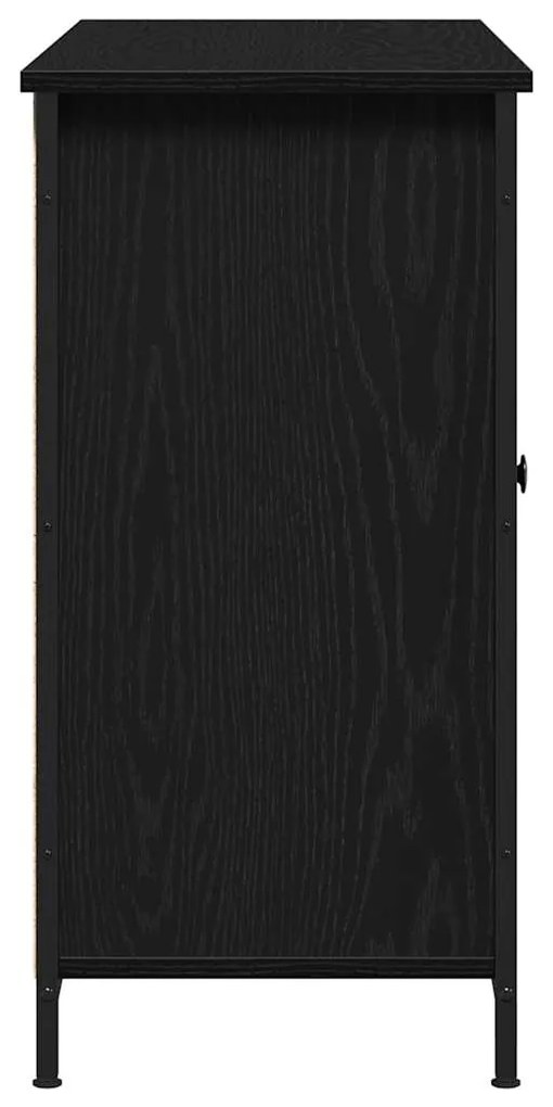 vidaXL Πλαϊνό γραφείο Μαύρη δρυς 100 x 35 x 70 εκ. Επεξεργασμένο ξύλο