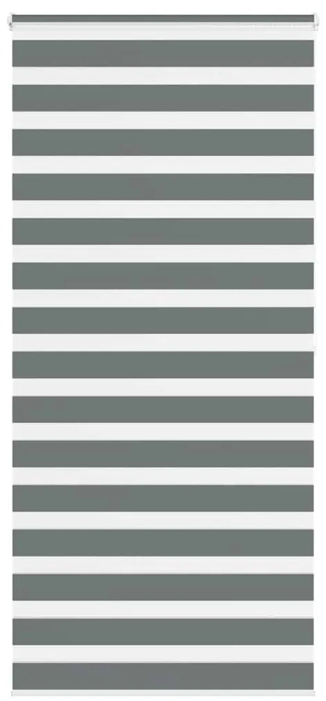 vidaXL Ζέβρα τυφλή Σκούρο Γκρι Πλάτος υφάσματος 100,9 εκ. Πολυεστέρας