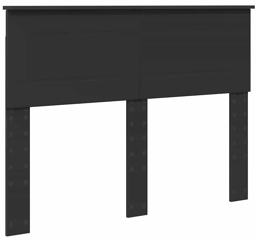 vidaXL Κεφαλάρι με κεφαλάρι Μαύρη Οξυά 120 cm Επεξεργασμένο ξύλο