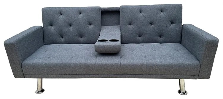 ZITA PLUS REST/ARMS GREY ΥΦΑΣΜΑ ΚΑΝΑΠΕΣ-ΚΡΕΒΑΤΙ 188X88εκ. ΚΑΝΑΠΕΣ 188X88X79εκ. - ΚΡΕΒ. 188X100X39εκ40.0158