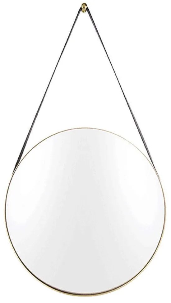 Καθρέπτης Τοίχου Balanced PT3281GD D.47cm Gold Present Time Metal, Leather