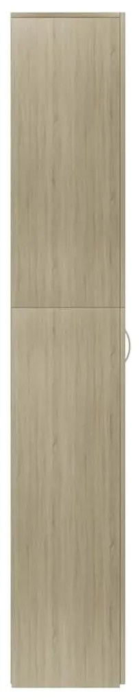 vidaXL Ντουλάπα Γραφείου Sonoma Δρυς 60 x 32 x 190 εκ. από Επεξ. Ξύλο