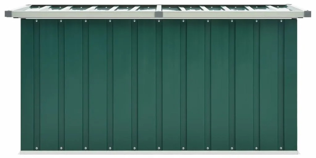 vidaXL Μπαούλο Αποθήκευσης Κήπου Πράσινο 129 x 67 x 65 εκ.