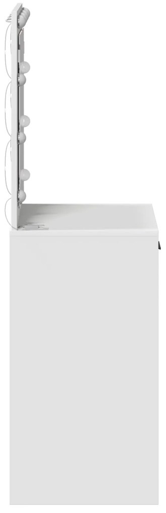 vidaXL Κομοδίνο με συρτάρι Λευκό 50 x 41 x 135 εκ Επεξεργασμένο ξύλο