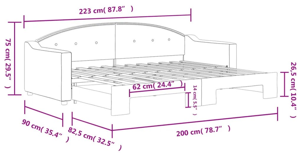 ΚΑΝΑΠΕΣ ΚΡΕΒΑΤΙ ΣΥΡΟΜΕΝΟΣ ΣΚΟΥΡΟ ΓΚΡΙ 80 X 200 ΕΚ. ΥΦΑΣΜΑΤΙΝΟΣ 3197526