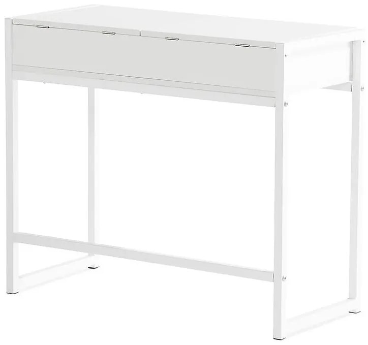 Τουαλέτα Springfield 125, Άσπρο, Καθρέφτης, 75x90x40cm