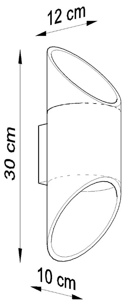 Sollux Φωτιστικό τοίχου Penne 1,αλουμίνιο,1xG9/40w