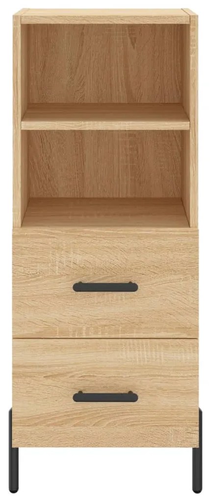 vidaXL Μπουφές Sonoma δρυς 34,5 x 34 x 180 εκ. από Επεξεργασμένο Ξύλο