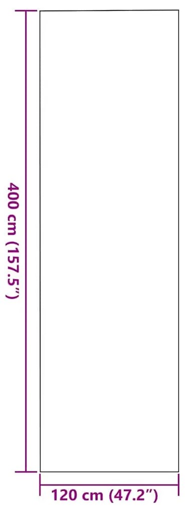 vidaXL Χαλάκι Εξώπορτας Καφέ και Μαύρο 120 x 400 cm