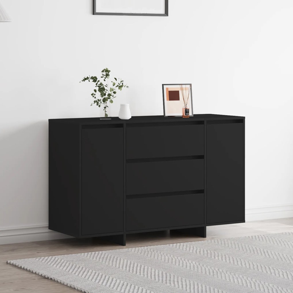 vidaXL Μπουφές Μαύρος 120x41x75 εκ. Επεξεργασμένο ξύλο