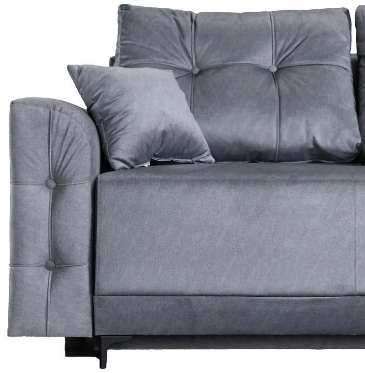 Γωνιακός Καναπές - Κρεβάτι SMAK Γκρί 266x175x83εκ 266x175x83 εκ.