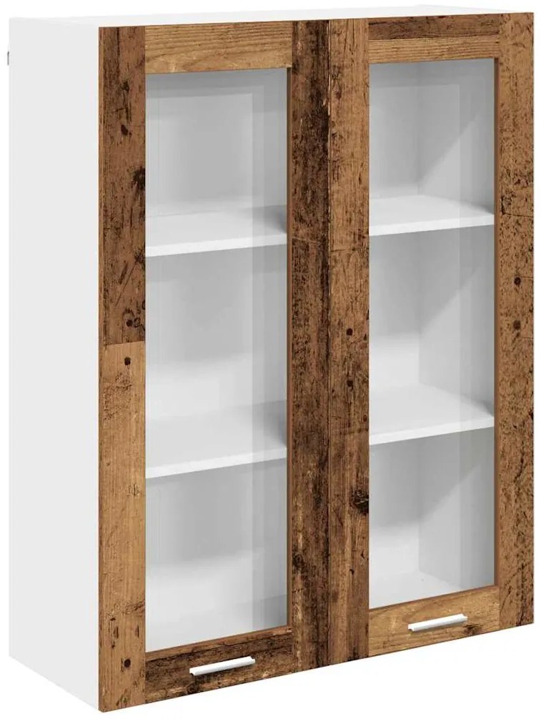 vidaXL Κρεμαστό ντουλάπι με αποθήκευση Παλιό ξύλο 80 x 31 x 100 εκ.