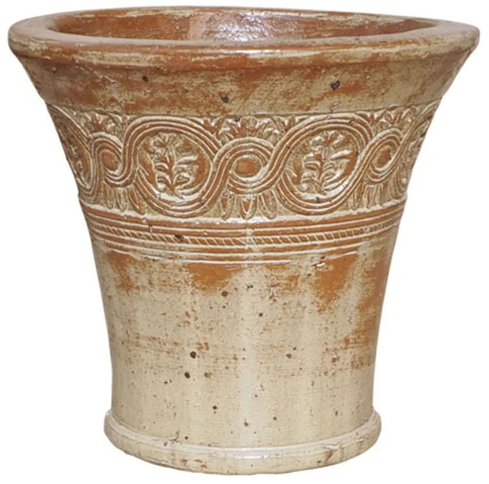 Κασπώ Πήλινο 06-00-21274-M Φ47x43cm Ecru-Terracotta Marhome Πηλός