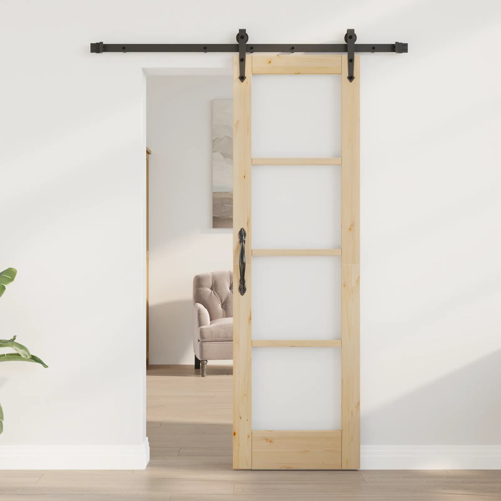 vidaXL Συρόμενη Πόρτα με Σετ Hardware 'ORKDAL'61x198.5 εκ.