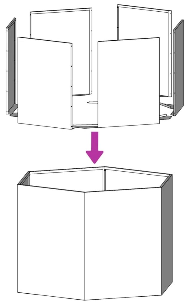 ΖΑΡΝΤΙΝΙΕΡΑ ΚΗΠΟΥ ΕΞΑΓΩΝΗ ΑΝΘΡΑΚΙ 138X120X45 ΕΚ. ΑΤΣΑΛΙ 851138