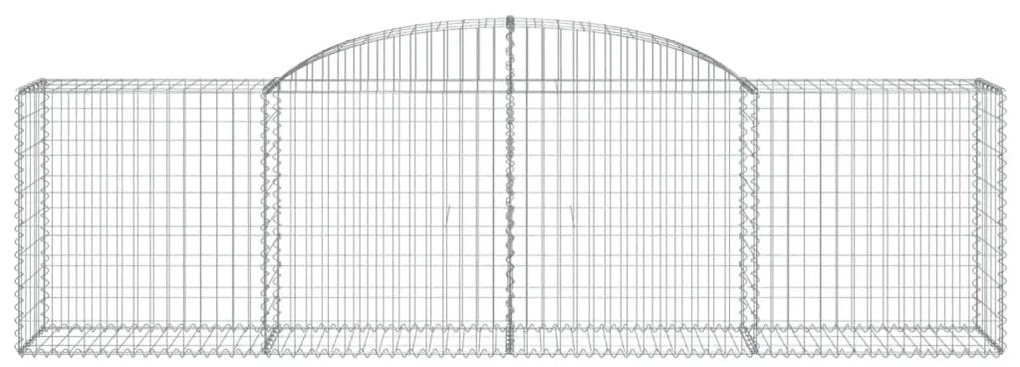 vidaXL Συρματοκιβώτια Τοξωτά 7 τεμ. 300x50x80/100 εκ. Γαλβαν. Ατσάλι