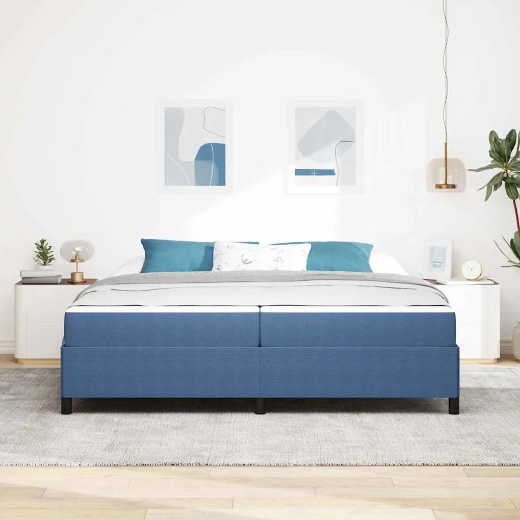 vidaXL Σκελετός Κρεβατιού Μπλε 200 x 200 cm Βελούδο