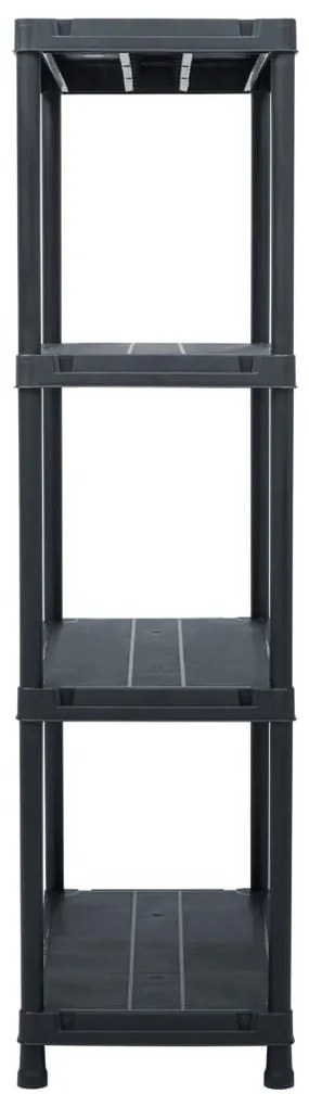 vidaXL Ραφιέρες 2 τεμ. Μαύρες 60 x 30 x 138 εκ. Πλαστικές