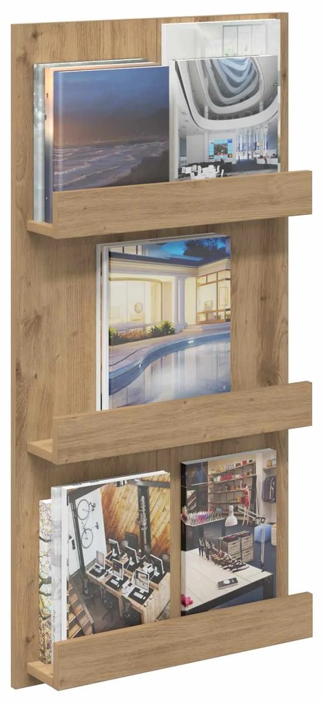 vidaXL Ράφι Περιοδικών Artisan Oak 51 x 11 x 102 εκ Επεξεργασμένο ξύλο