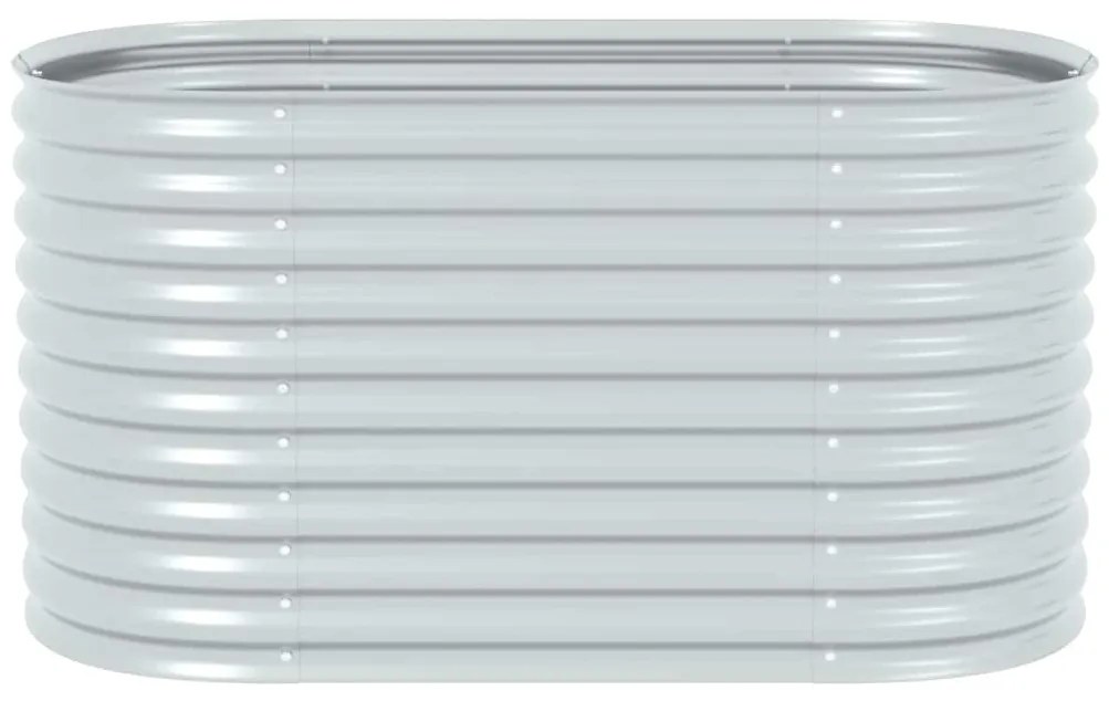 vidaXL Ζαρντινιέρα Υπερυψωμένη Ασημί 160x80x81 εκ. Γαλβανισμ. Χάλυβας