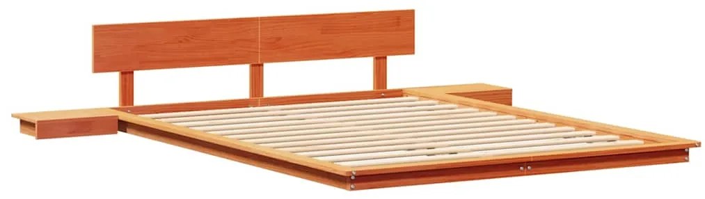 vidaXL Σκελετός Κρεβατιού Καφέ 140 x 200 cm ξύλο