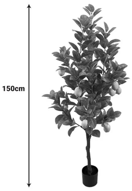 Διακοσμητικό φυτό Lemon tree σε γλάστρα Inart πράσινο pp Υ150εκ