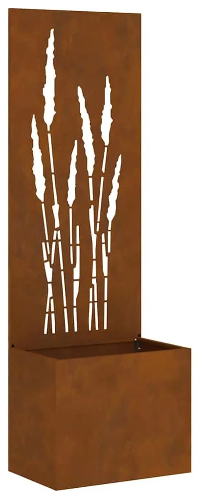 vidaXL Γλάστρα Κήπου με Διακοσμητική Πάνελ Σκ rusty 50 x 140 cm