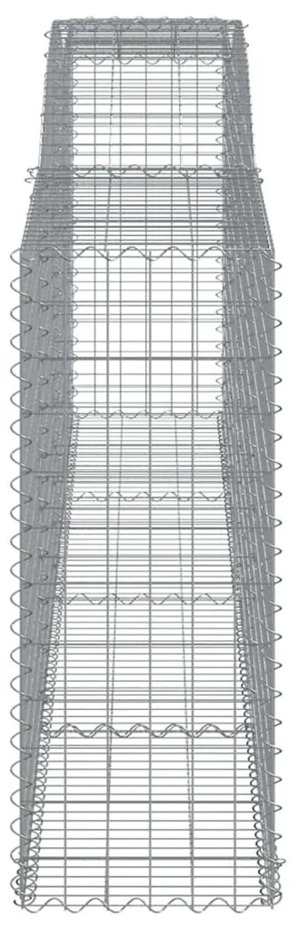 Συρματοκιβώτια Τοξωτά 6 τεμ. 400x50x120/140 εκ. Γαλβαν. Ατσάλι - Ασήμι