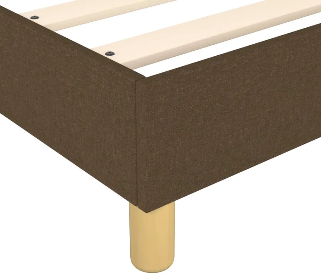 vidaXL Κρεβάτι Boxspring με Στρώμα Σκούρο Καφέ 80x200 εκ. Υφασμάτινο