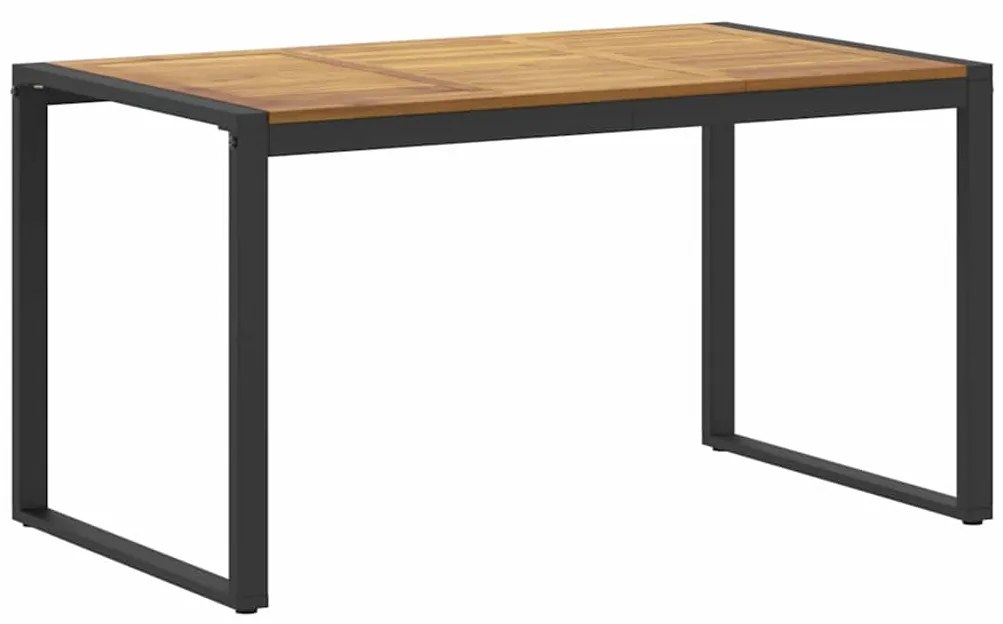 vidaXL Σέτ φαγητού για κήπο 5 pcs Μαύρο και καφέ 140 x 80 x 75 cm