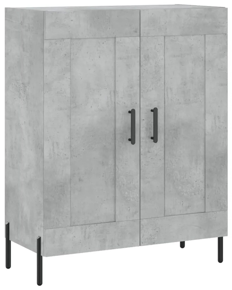 vidaXL Ντουλάπι Γκρι Σκυροδέματος 69,5x34x180 εκ. Επεξεργασμένο Ξύλο