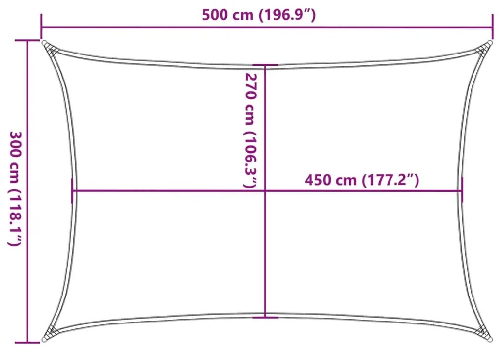 Πανί Σκίασης Κίτρινο 3 x 5 μ. 160 γρ./μ² από HDPE - Κίτρινο