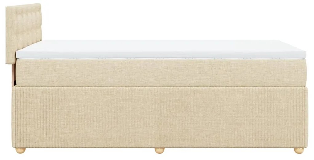 ΚΡΕΒΑΤΙ BOXSPRING ΜΕ ΣΤΡΩΜΑ ΚΡΕΜ 90X200 ΕΚ.ΥΦΑΣΜΑΤΙΝΟ 3289658