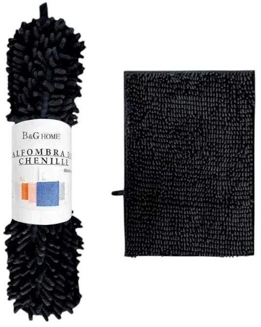 Πατάκι Μπάνιου Μαύρο 40x60εκ. Μαύρο