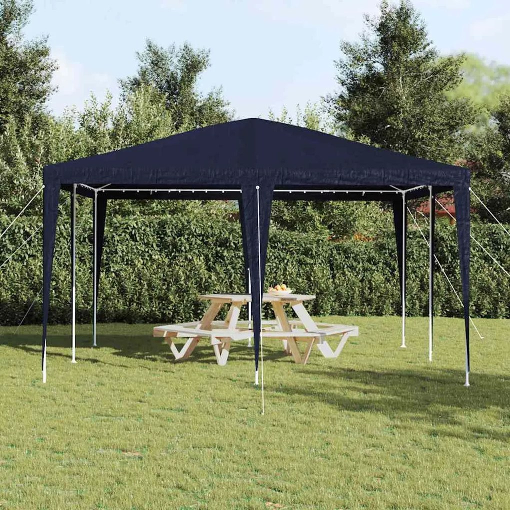 vidaXL Σκηνή Πάρτυ Μπλε, Λευκό 400 x 400 x 266 εκ Πολυεστέρας, Χάλυβας