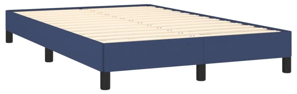 Κρεβάτι Boxspring με Στρώμα Μπλε 120x190 εκ. Υφασμάτινο - Μπλε