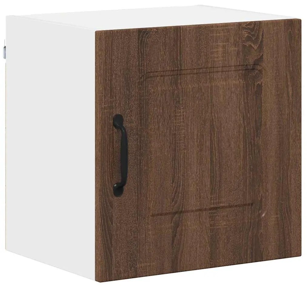 vidaXL Κρεμαστό ντουλάπι κουζίνας με ράφι Καφέ δρυς 40 x 31 x 40 εκ.