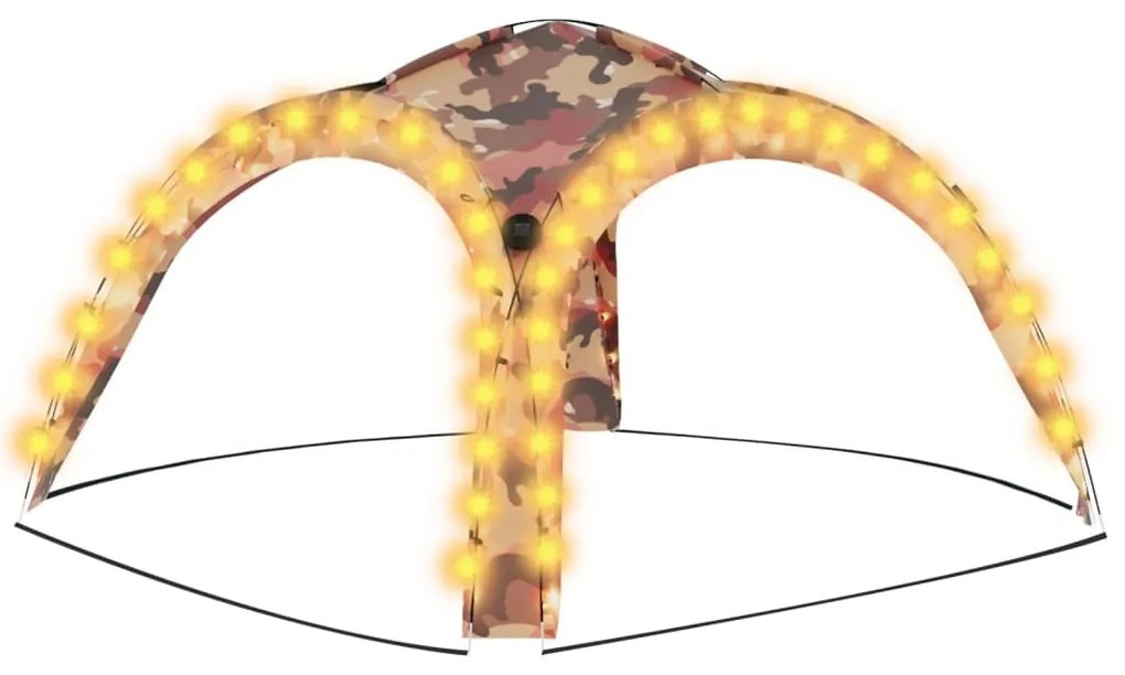 vidaXL Τέντα Εκδηλώσεων με LED και 4 Τοιχώματα Παραλλαγή 3,6x3,6x2,3μ.