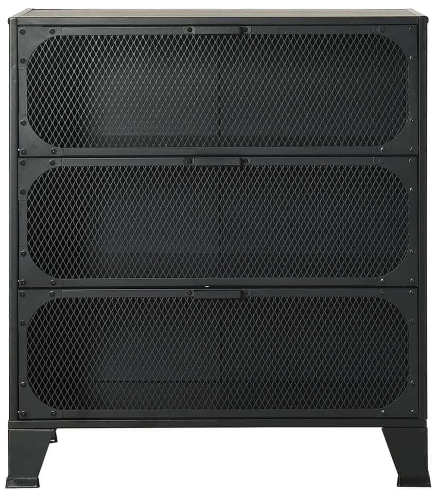 vidaXL Ντουλάπια Αποθήκευσης 2 τεμ. Γκρι 72 x 36 x 82 εκ. Μέταλλο/MDF