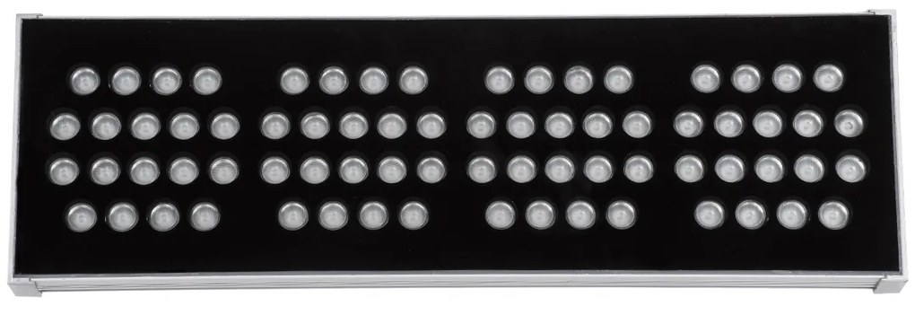 GloboStar FLOOD-TENA 90226 Προβολέας Wall Washer για Φωτισμό Κτιρίων LED 144W 12240lm 10° DC 24V Αδιάβροχο IP65 L57 x W18 x H19.5cm RGBW DMX512 - Ασημί - 3 Years Warranty - 90226