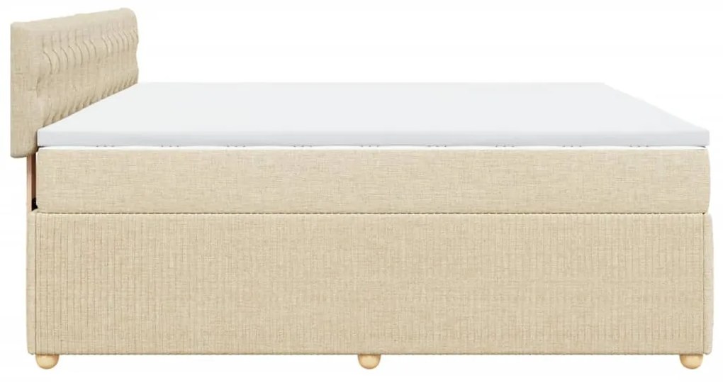 ΚΡΕΒΑΤΙ BOXSPRING ΜΕ ΣΤΡΩΜΑ ΚΡΕΜ 180X200 ΕΚ. ΥΦΑΣΜΑΤΙΝΟ 3287547