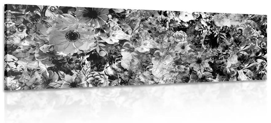 Εικόνα λουλουδιών σε μαύρο και άσπρο