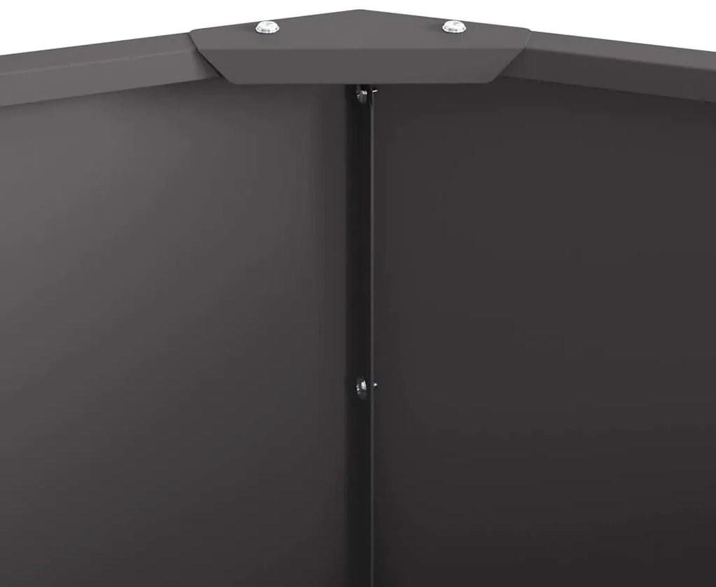 vidaXL Γλάστρα Μαύρο 60 x 60 x 35 cm Ατσάλι