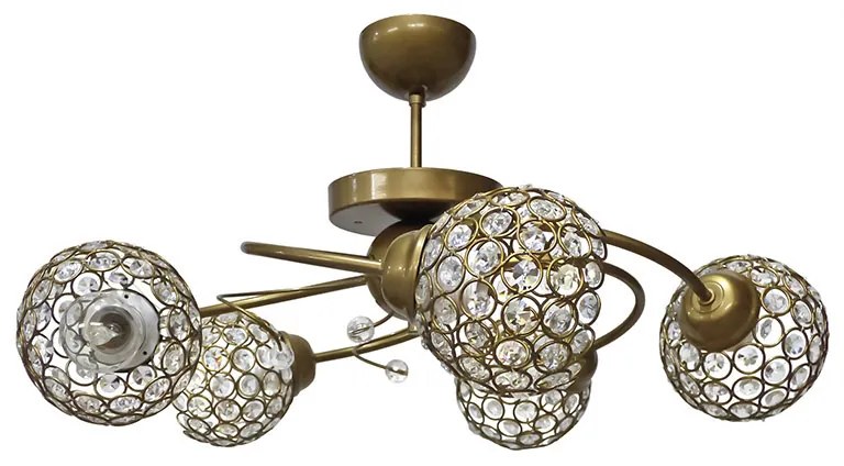 Φωτιστικό Οροφής Πολύφωτο Heronia Chris Bronze 01-0361