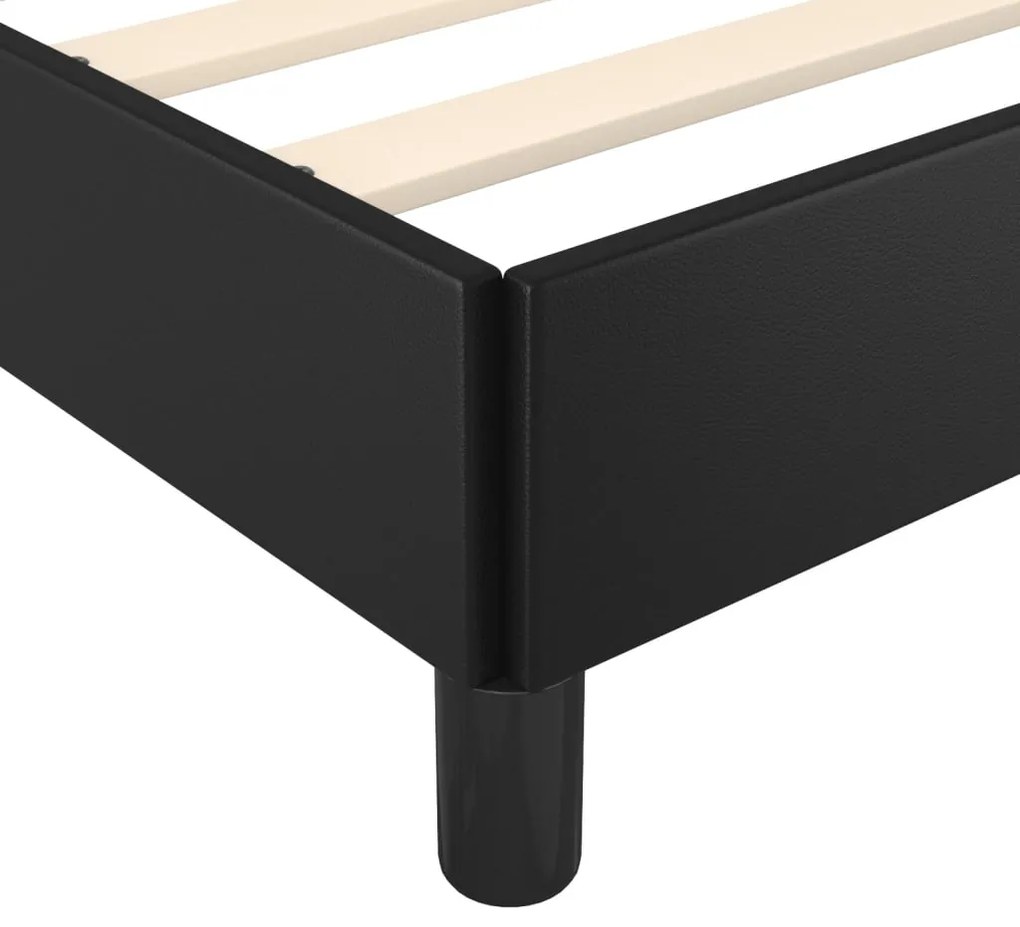 vidaXL Πλαίσιο Κρεβατιού Μαύρο 160x200 εκ. από Συνθετικό Δέρμα