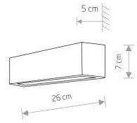 Απλίκα Φωτιστικό Τοίχου E14 10W IP20 Straight Wall XS Nowodvorski 7601 Μαύρο