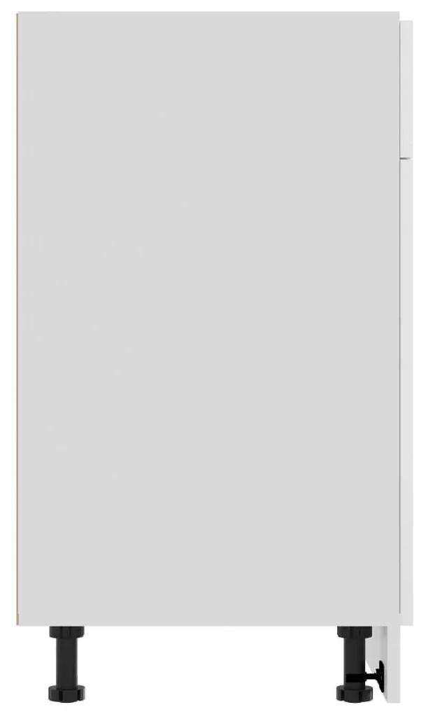 Ντουλάπι με Συρτάρι Γυαλιστερό Λευκό 80x46x81,5 εκ. Μοριοσανίδα - Λευκό