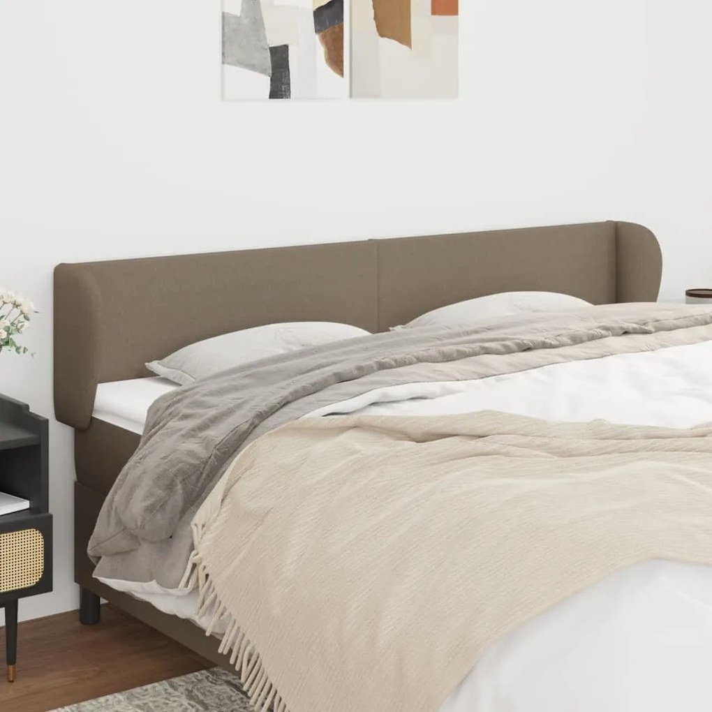 vidaXL Κεφαλάρι με Πτερύγια Taupe 163x23x78/88 εκ. Υφασμάτινο