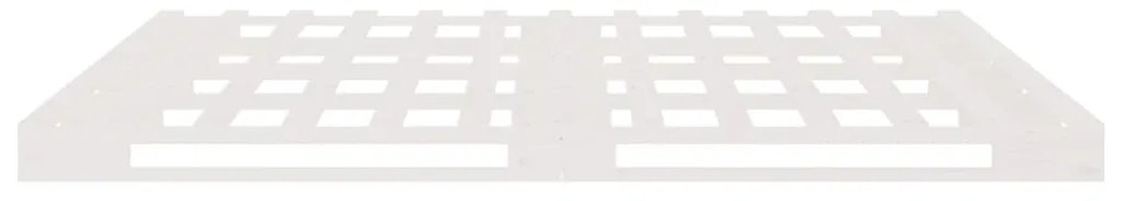 Κρεβάτι Παλέτες Λευκό 180 x 200 εκ. Μασίφ Ξύλο Super King Size 821408