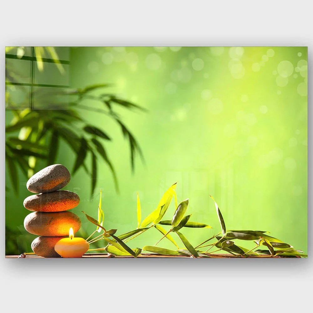Πίνακας Γυάλινος 401MGN1602 70x50cm Multi Wallity Οριζόντιοι Glass